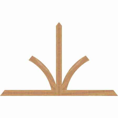 Ekena Millwork Richland Timber Gable Bracket, Western Red Cedar, 72"W x 45"H x 1 1/2"D x 3 1/2"F, 15/12 Pitch GBW072X45X0204RIC00SWR